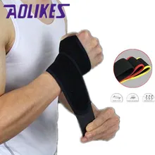 Aolikes 1 шт. регулируемая опора для запястья запястье Brace спортивный браслет использование для игры в мяч Бег Фитнес безопасность