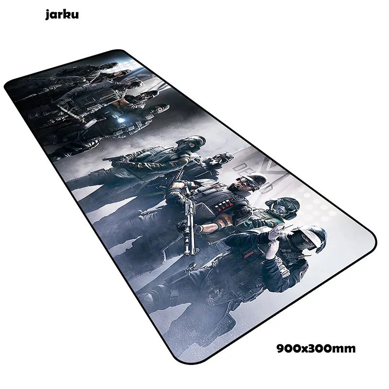Size 900x300x2mm Rainbow six коврик для мыши 900x300 мм, коврики, подарок на Хэллоуин, компьютерный коврик для мыши, игровые аксессуары, большой коврик для мыши, клавиатура, игры, pc gamer - Цвет: Size 900x300x2mm
