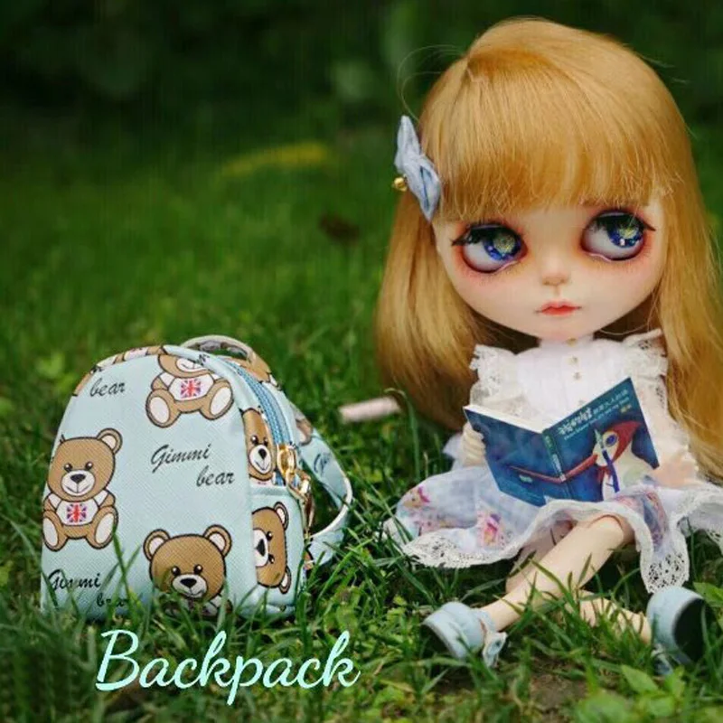 1 шт. милый медведь рюкзак сумка для 1/6 Blyth, Pullip, BJD куклы аксессуары