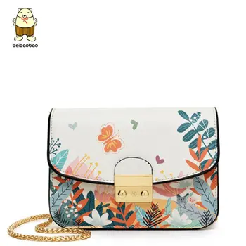 

Beibaobao Luxury Colorful Graffiti Women Messenger Bags Fashion Lock Women Bag Female Chain Cross-body Bags Girl's Tote B053