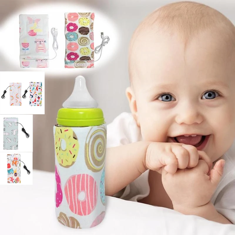 

1set USB Milk Warmer Insulated Bag Portable Travel Cup Portable USB Insulation Thermostat Baby Milk Bottle Warmer Heater Storage