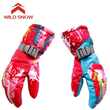 Дикий лыжный Прихватки для мангала Для женщин Водонепроницаемый Ветрозащитный Полный Палец Зимние перчатки изоляции для наружного Лыжный Спорт Сноубординг Велоспорт