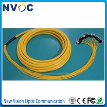 SM(9/125), G652D, 24 жилы, 2,0 мм ПВХ Желтый кабельный подблок, GJFHJY, желтый ПВХ внешняя оболочка, 15 м, C/UPC секционный волоконно-оптический косичка