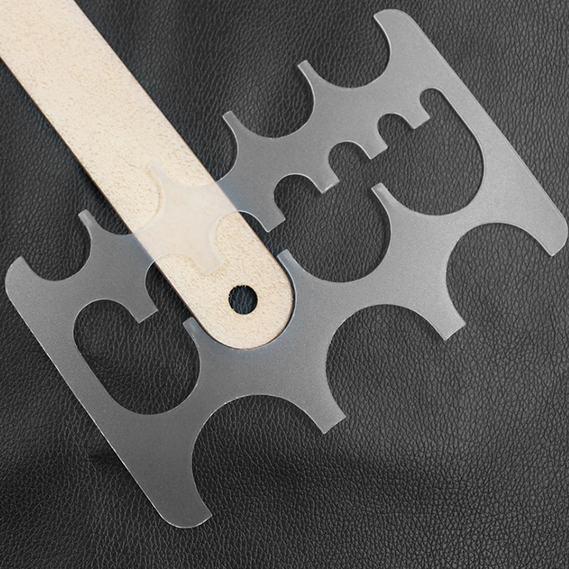 

Belt belt Tail Fillet Cutting Template PVC Plastic 10 Size U-Cutting Mold DIY Handmade Leather Sewing Tools