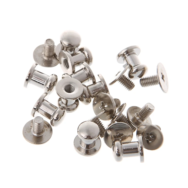 

10Pcs 4/5/6/7/8/10mm Bag Metal Stud Round Head Suitcase Belt Screw Nail River Accessory Copper New Button Locks