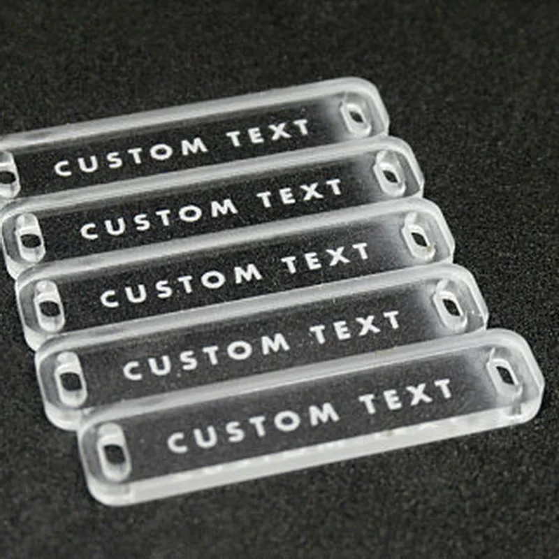 

Clear Acrylic Laser Cut Tags Custom Logo Acrylic Tags Rectangle Clear Acrylic Tags
