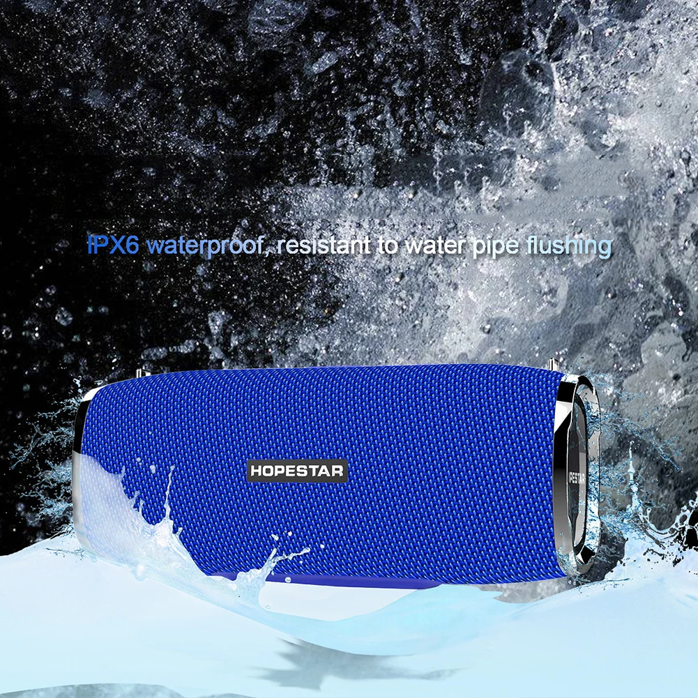 Открытый водонепроницаемый HOPESTAR A6 Портативный беспроводной Bluetooth Открытый водонепроницаемый стерео динамик Soundbox Bluetooth динамик
