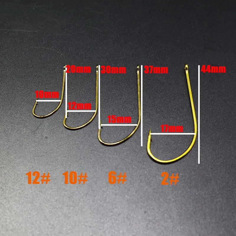 20 шт./упак.; 4 размера; 2#6#10#12# бас ошибка мушек крюк bucktail завязывания широкий дилдо fly крючки удлиненное Абердин рыболовные крючки