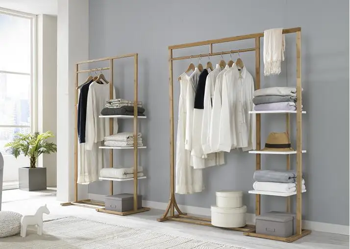 Floor hanger. Bedroom coat and hat rack. Simple hanging clothes rack..
