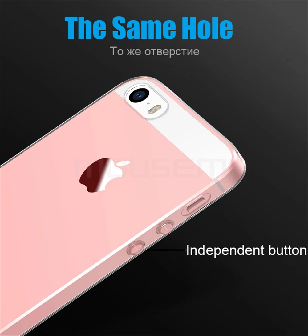 MOUSEMI For iPhone 5s se Case Silicone Transparent Clear Soft TPU Phone Cases For iPhone 5 Luxury Thin Coque 5S For iPhone Case (8)