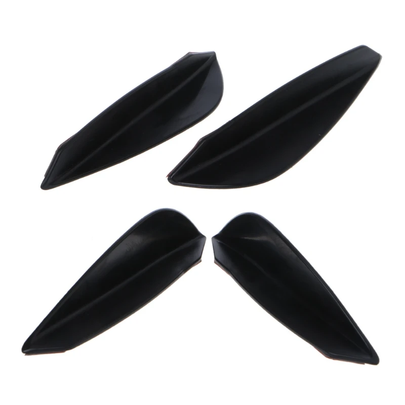 4PCS Universal Fit Front Bumper Lip Splitter Fins Body Spoiler Pro Vehicle Spoiler Wing Auto Replacement Reduce Force