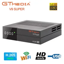 V9 Super GTMEDIA Satellite Receiver Bult-in WiFi with 1 Year Spain Europe Cline DVB-S2 Full HD TV Box GT Media V9 Super Receptor