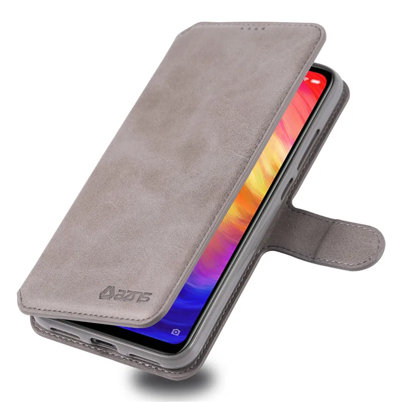 Light Grey Для Xiao mi Red mi Note 7 Чехол-книжка Флип PU кошелек чехол s для Red mi K20 Pro Note 7 8 6 Pro mi 9T Pro Мягкая силиконовая задняя крышка - Цвет: Light Grey