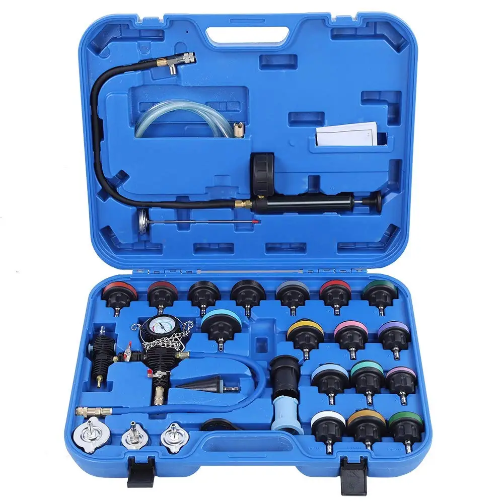 

Mr Cartool 28pcs/Set Car Tank Leak Tester Radiator Pressure Tester Vacuum Cooling System Test Leak Detector Tool