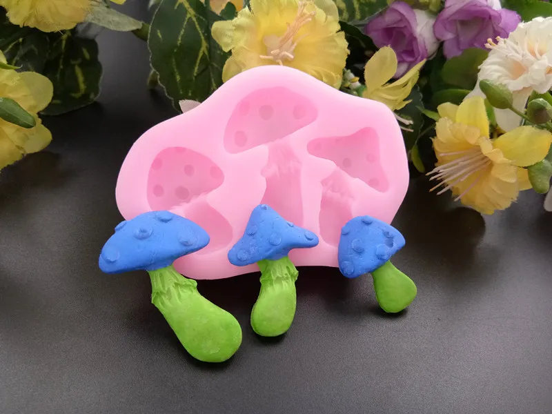 3D Silicone Mushrooms Fondant Mold DIY Chocolate Cake Decorating Tools