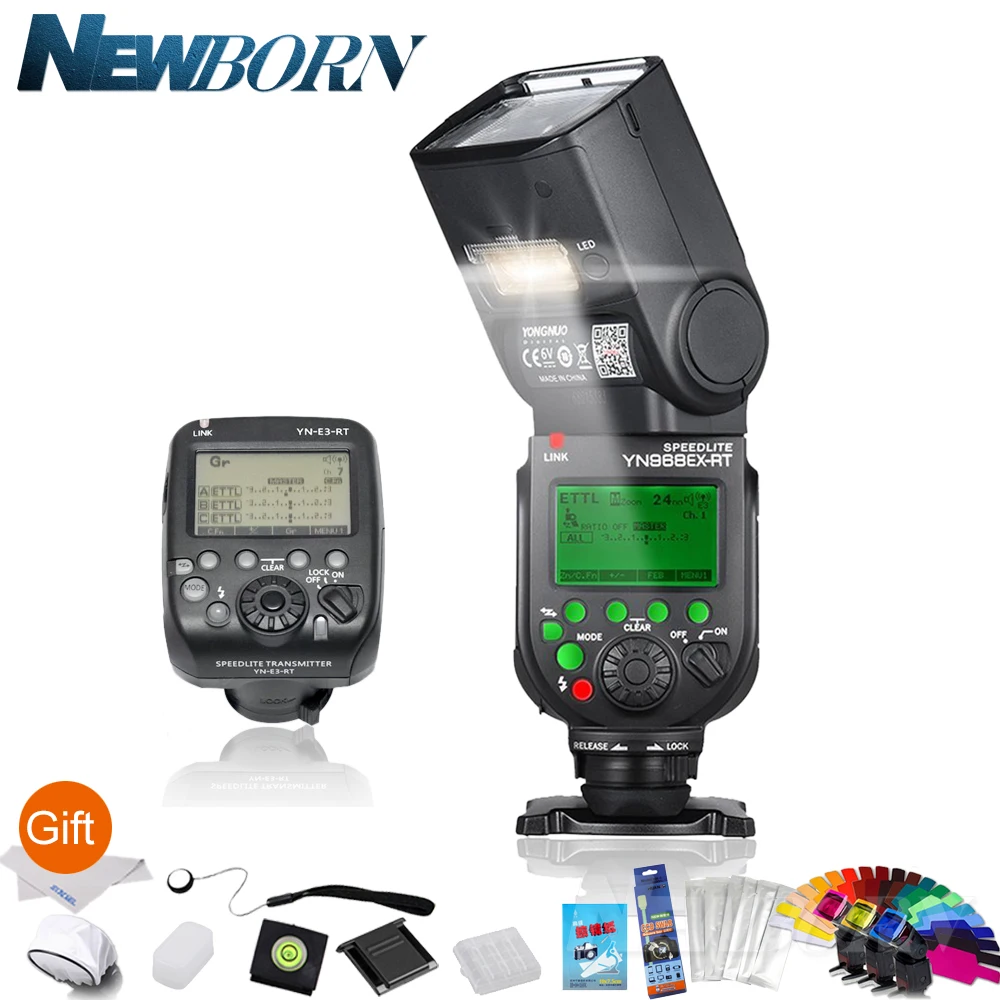 Yongnuo YN 968EX RT HSS E TTL Wireless Flash Speedlite +YN E3 RT For