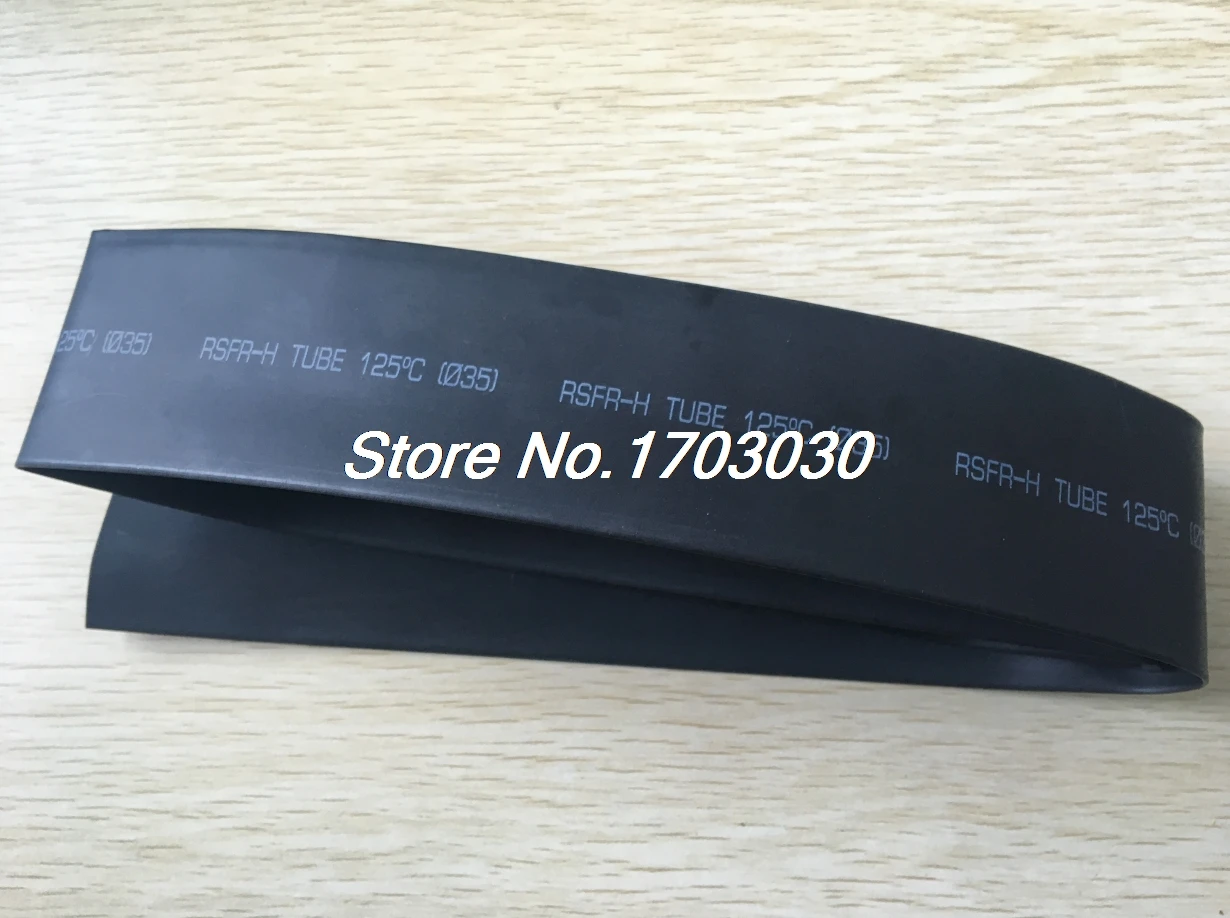

35mm Dia 1 Meters Black Polyolefin Heat Shrinking Shrinkable Tubing Tubes