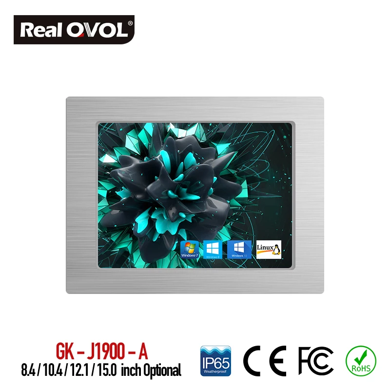  All In One Computer Intel J1900 industrial panel pc with resistance touch screen 32G SSD 2G RAM fan