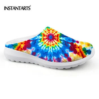 

INSTANTARTS Mix-color Men Outdoor Sandals Summer Breathable Beach Water Shoes Lightweight Slip On Slippers Quick Dry Lover Shoes