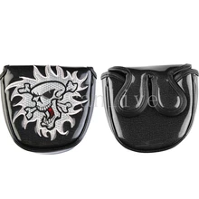 Crtystal кожаный череп голова Вышивка Стиль Гольф клуб головной убор Набор протектор