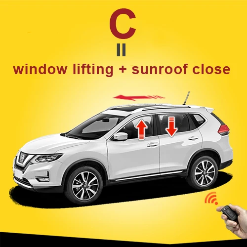 Авто умное окно ближе+ автоматический складной зеркало заднего вида+ скорость замок+ люк закрыть Подходит для NIssan X-trail - Цвет: C Pack