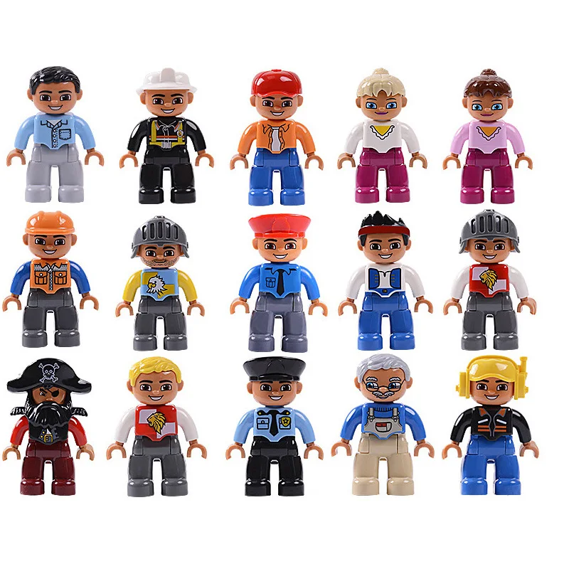 Duploed фигурки серии family Character Bricks совместимый бренд Duploe строительные блоки Развивающие игрушки для детей Подарки