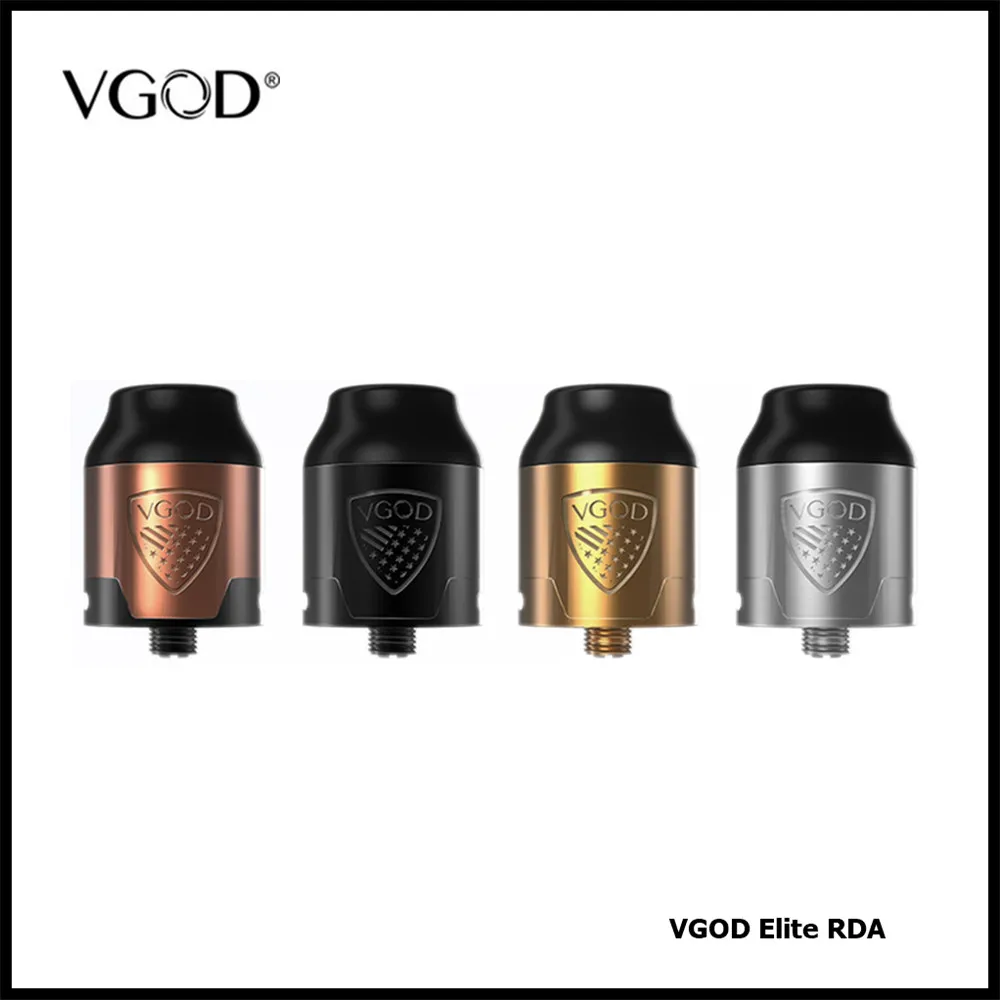 

VGOD Elite RDA E Cigarette Vaporizer Dual Post DIY Build Deck 2ML Capacity Huge Vapor Atomizer Tank Fit ProMech Elite Vape Mod
