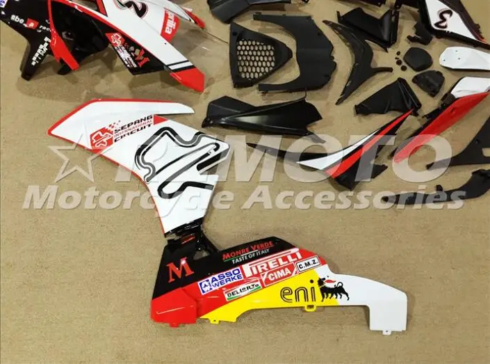 ABS мотоцикл обтекатель для Aprilia RS4 50/125 2011 2012 2013 RS4 50/125 1112 13 15 инъекций Bodywor белый красный V33