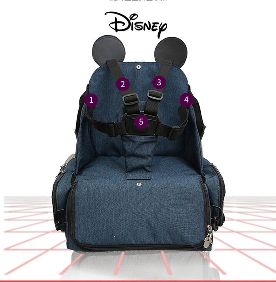 Disney Детские Пеленки сумки обеденное кресло Мумия Mochila Материнство подгузник коляска сумка изоляция водонепроницаемый мумия рюкзак