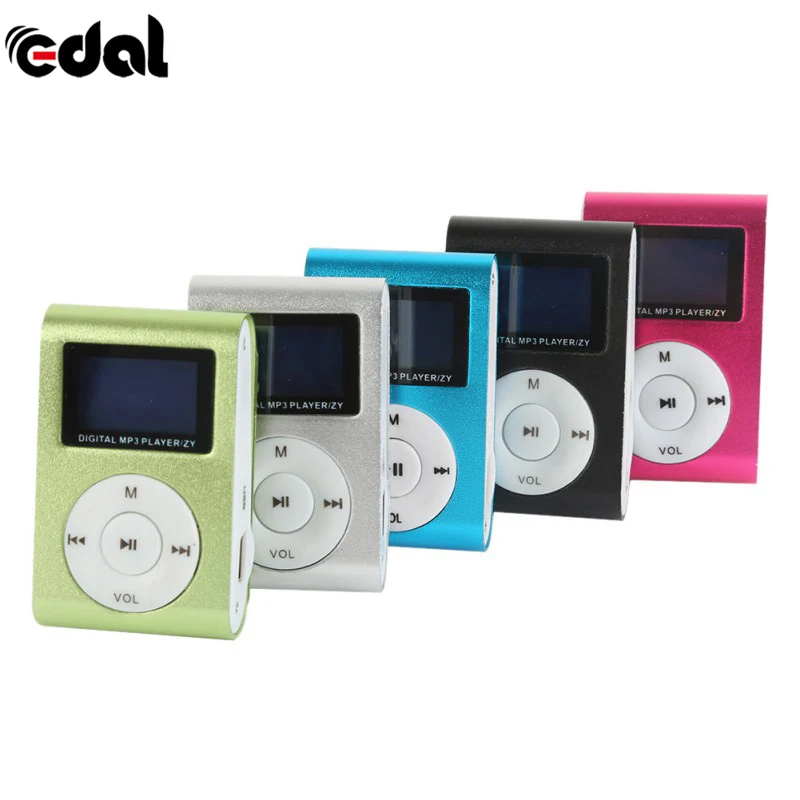 

Mini MP3 Player LCD Screen Supports 32GB Micro SD TF Elegant Design Sports Type Mobile Flash Drives 5 Colors