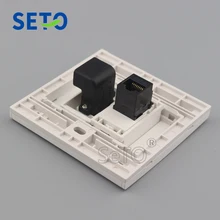 SeTo 86 Тип один порт локоть вставка HDMI+ RJ45 Cat6 Сетевой панели настенная пластина гнездо Keystone Лицевая панель