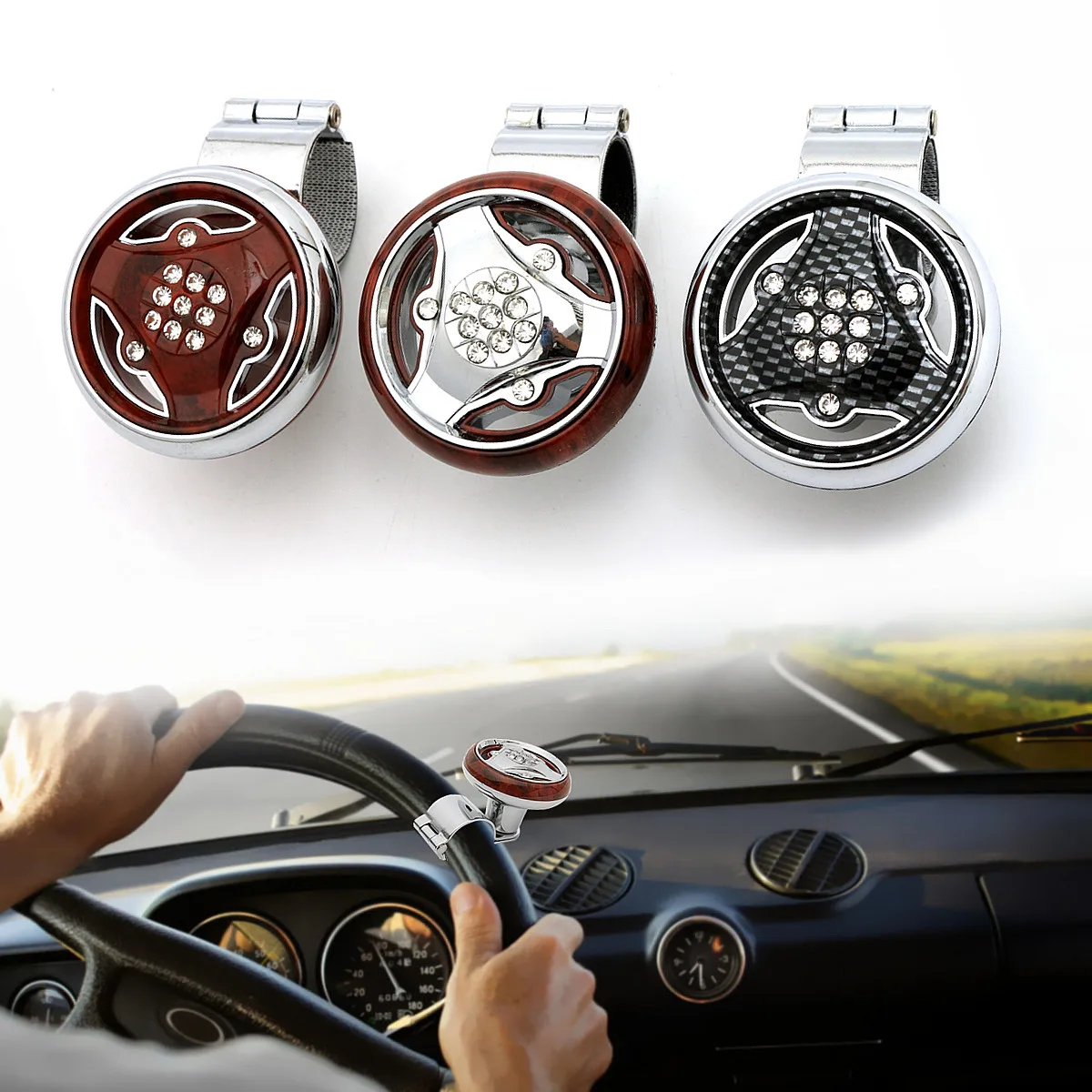 Aluminum Car Truck Steering Wheel Aid Lorry Handle Assister Knob