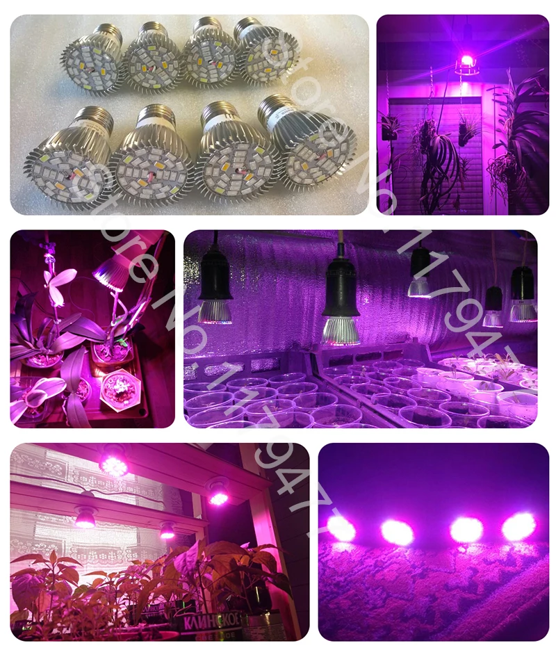 Светодиодный светильник для выращивания, полный спектр, светодиодный ...