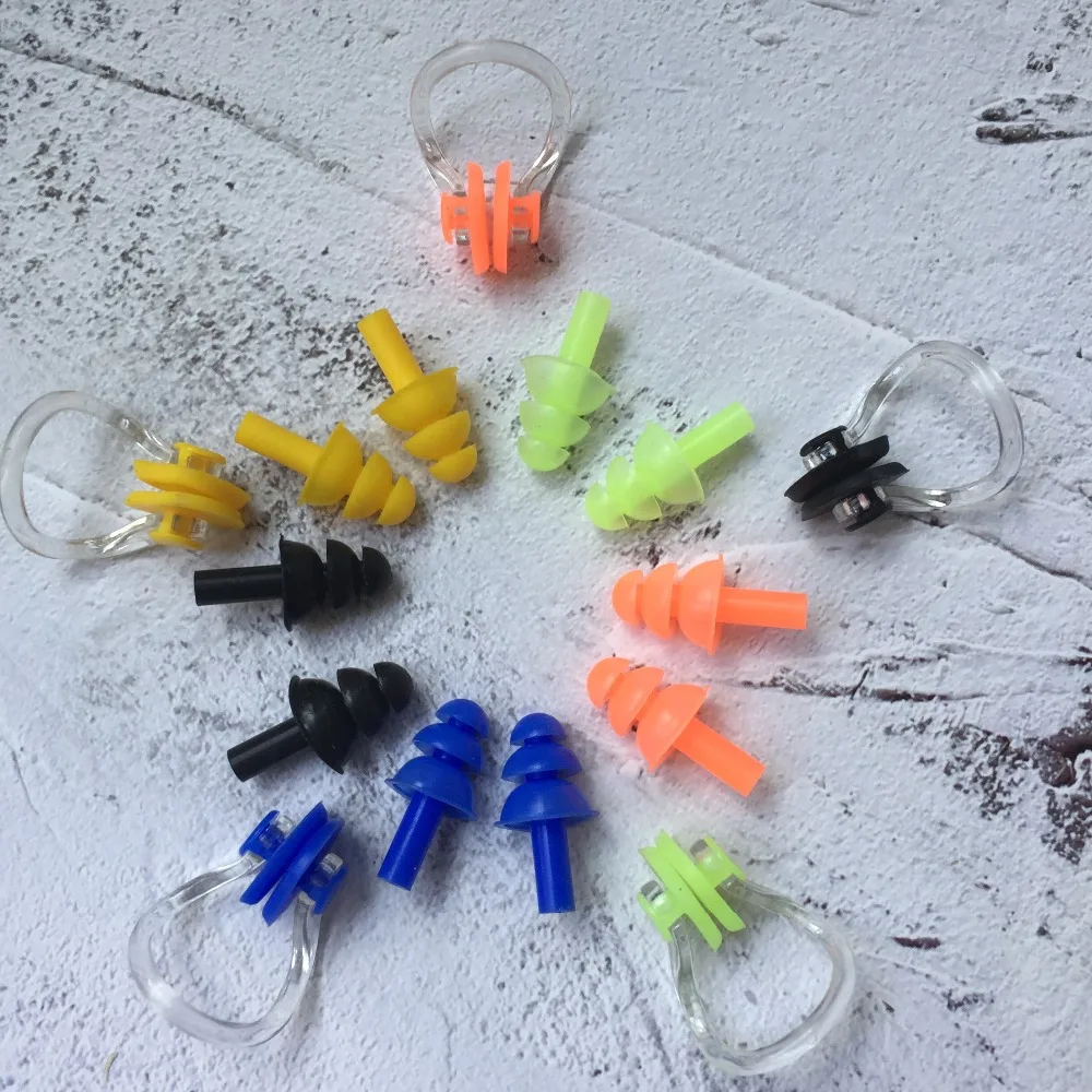 Swimming sets for adults 5 sets nose clip and earplugs water sports Anti-Noise