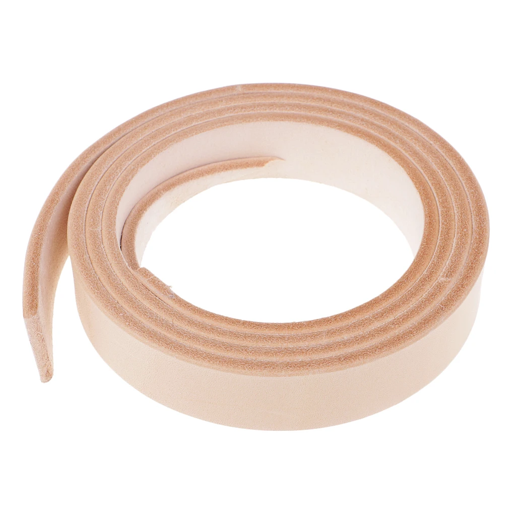 100-135cm Long Natural Genuine Leather Strap Strips for Leathercraft Accessories