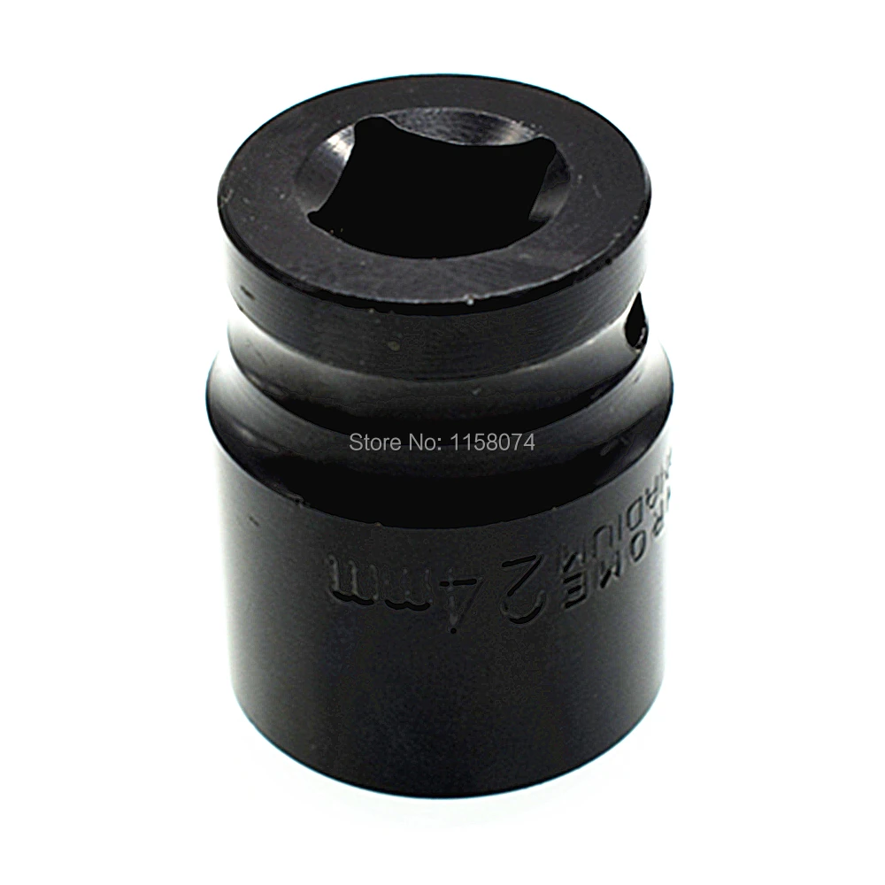 1/2 Inch Shallow Square Drive Impact Socket Tool 24mm 6 Point Metric Wrench Socket for Impact Guns & Air Ratchets Power Tools