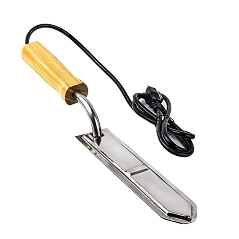 

Us Plug Electric Honey Knife Bee Beekeeping Equipment Cutting Knife Heating Handle Wooden Tools Steel Scraper