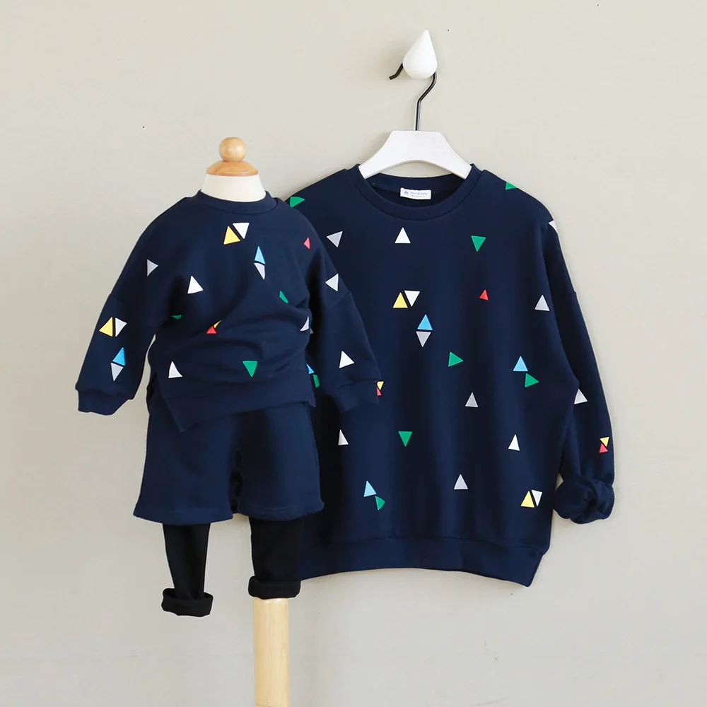 

HT515 Spring Clothes Autumn Mother Baby Father Costume Family Matching Outfits Family Sweatshirts Baby Set Kids Child Outwear