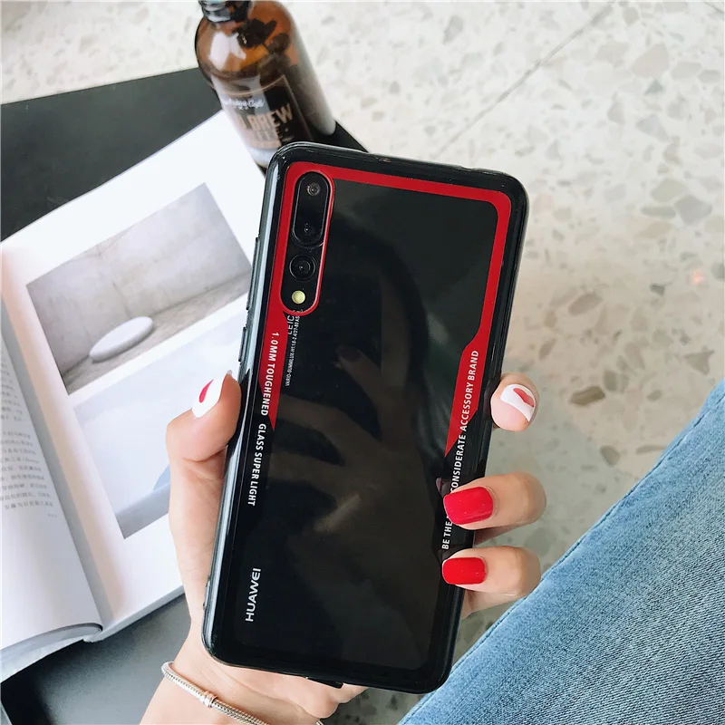 

Soft Tempered Glass Phone Case For Huawei Y6 Y7 Y9 P Smart 2019 P30 P20 Luxury Shell For Honor 10i 20i 8X 8C 8A 9 10 Lite Funda