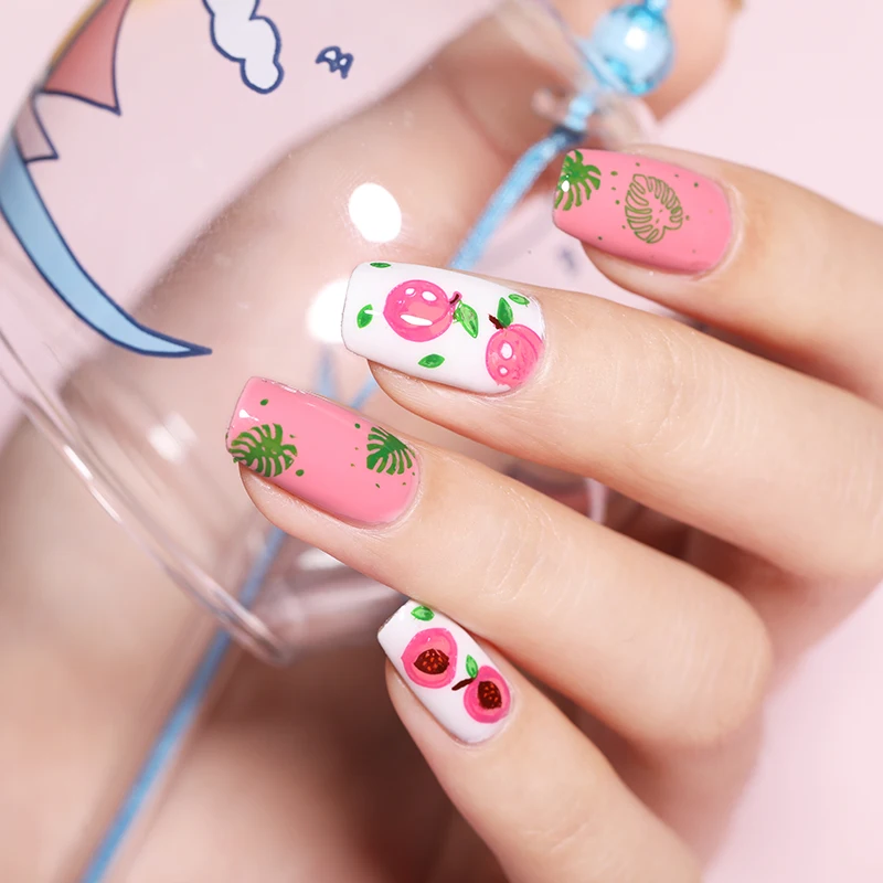 BORN PRETTY 15 цветов Летняя серия стемпинг ногтей покрытие сладкий стиль маникюрная Пластина Печать лак конфеты лак для ногтей