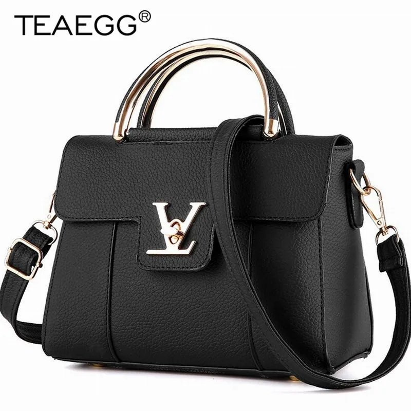

TEAEGG Fashionable New Style Women's Bags 2019 PU Leather Messenger Bag One-Shoulder Diagonal Handbag Luxury Designer Ladies