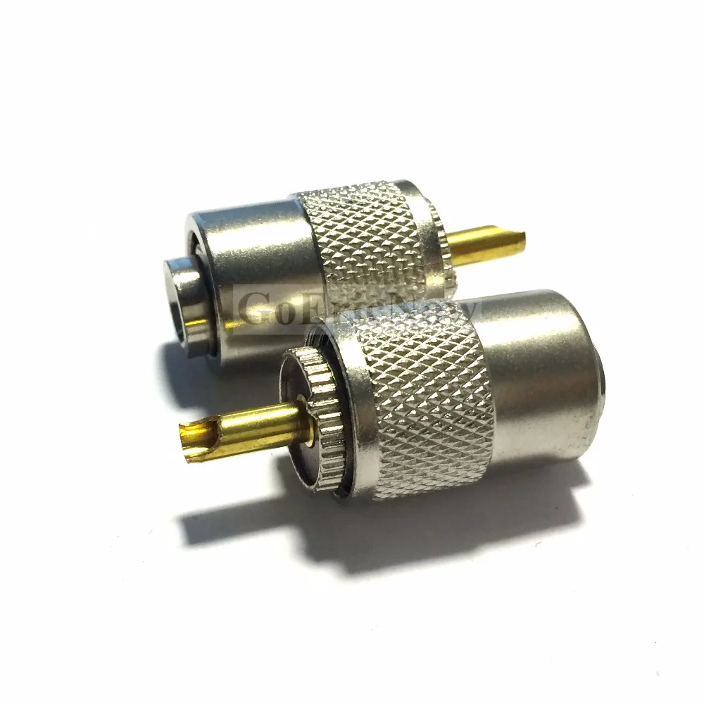 

1 pcs RF Coax UHF PL-259 Male Solder RF Connector Plug For RG8 RG213 LMR400 7D-FB Coaxial Cable Adapter Gold Pin