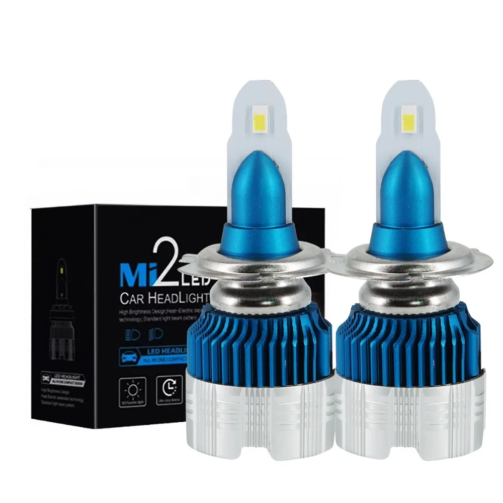 

2x H7 LED Headlamp H4 H1 H3 9005 9006 9012 880 CSP LED 56W 6500K DC 12V Mini Automobile Headlight Bulbs Fog Lights MI2