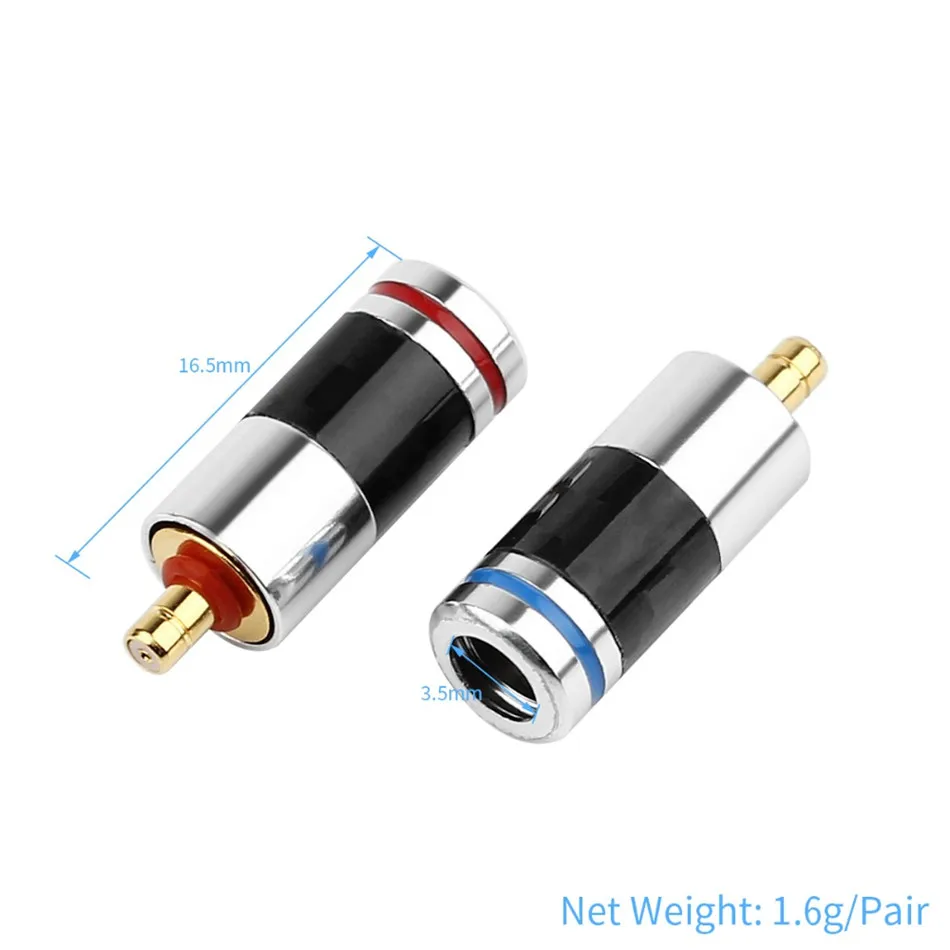 Hifi Earphone Male Pin Adapter Carbon Fiber DIY Audio Jack UE6 Pro IPX Headphone Plug Solder Wire Connector Earphone Plugs DIY