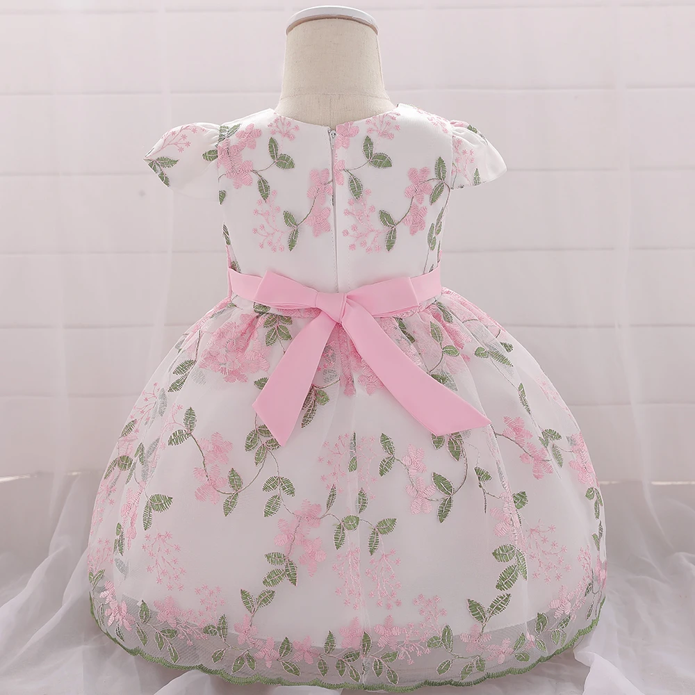 Новое летнее платье для маленьких девочек, Vestidos, свадебное платье с цветочным рисунком, платья для малышей, костюм для первого дня рождения