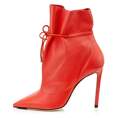 red pointy toe boots