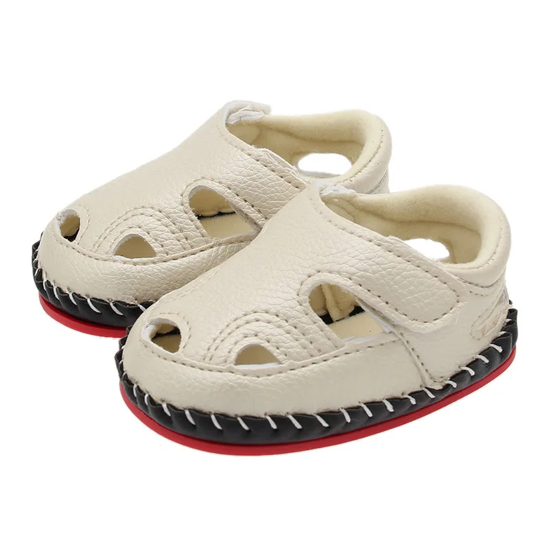 Soft rubber soft bottom handmade baby shoes summer kids first walker toddler shoes sk611