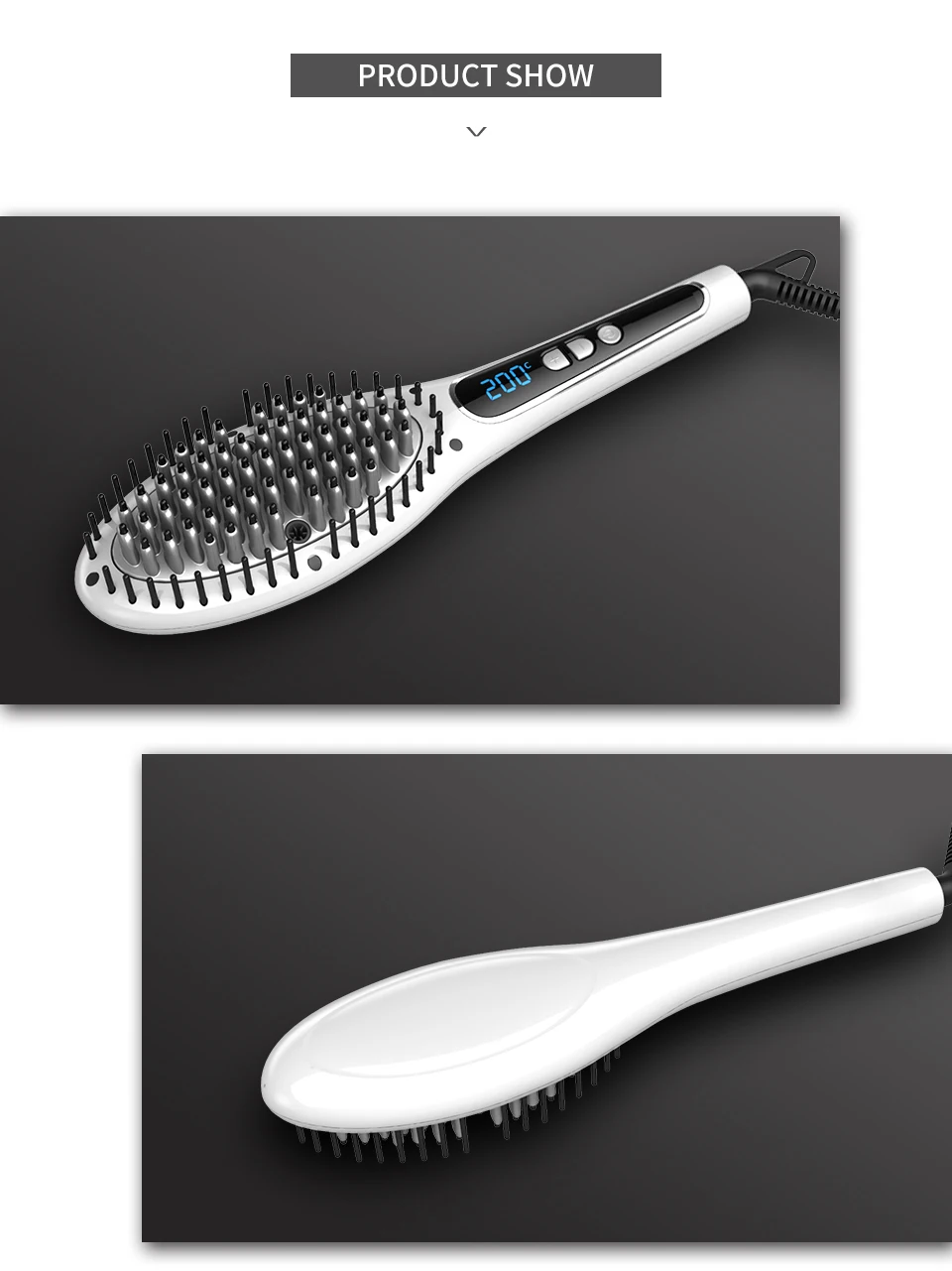 Alisador de Cabelo Escova de Ferro Salão de Beleza Estilo de Cabelo Pente Quente Profissional Feminino Magia Anti-escald 8 Cheap Ferros alisamento