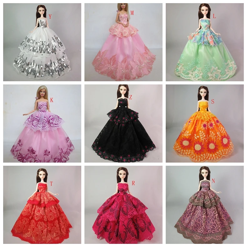 

1Piece Multi Layers Evening Dress For Babi Doll Wedding Dress Furniture For Doll Clothes For Babi Doll Accessories