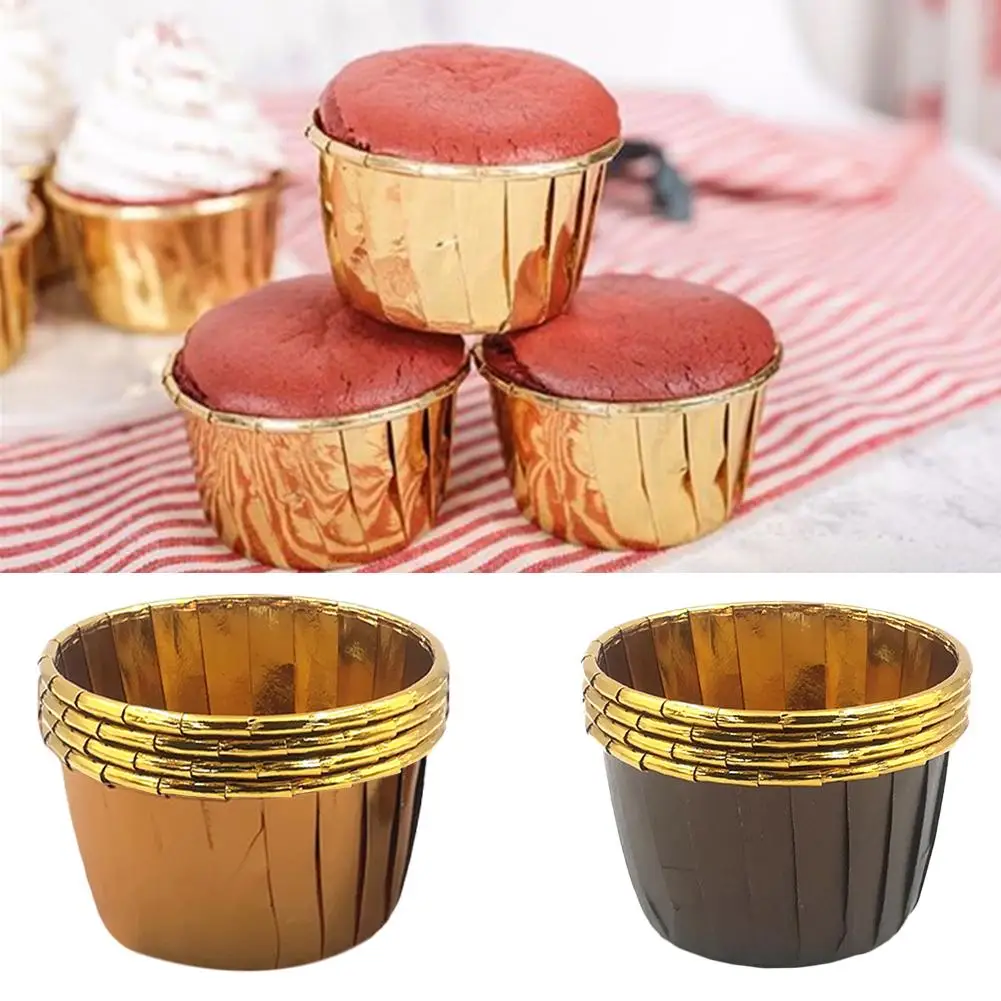 

50pcs Curling Muffin Cake Paper Cups Pastel Colors Cupcake Baking Muffin Box Cup Case Tray Cake Mold Water And Oil Proof